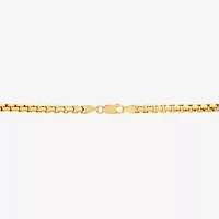 Made in Italy Unisex Adult 14K Gold Over Silver Inch Box Chain Necklace