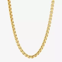 Made in Italy Unisex Adult 14K Gold Over Silver Inch Box Chain Necklace