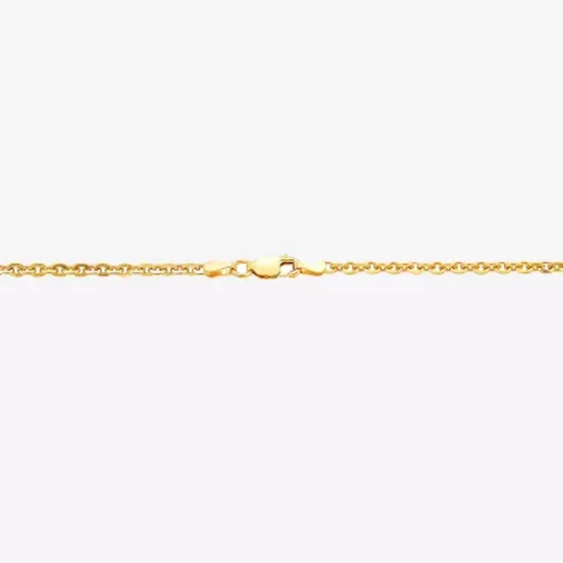Made in Italy Unisex Adult 14K Gold Over Silver 22 Inch Cable Chain Necklace