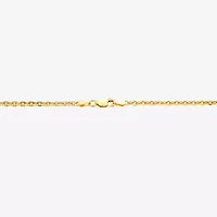 Made in Italy Unisex Adult 14K Gold Over Silver 22 Inch Cable Chain Necklace