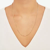 Made in Italy Unisex Adult 14K Gold Over Silver 22 Inch Cable Chain Necklace