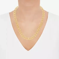 Made in Italy Mens 14K Gold Over Silver 22 Inch Curb Chain Necklace