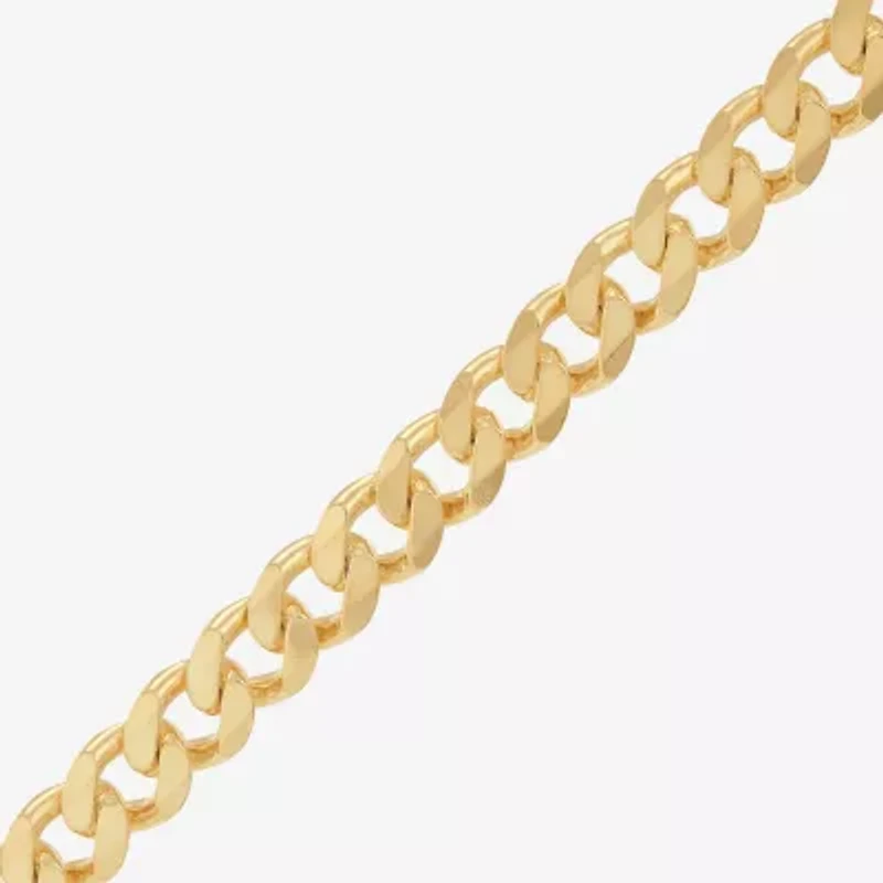 Made in Italy Mens 14K Gold Over Silver 22 Inch Curb Chain Necklace