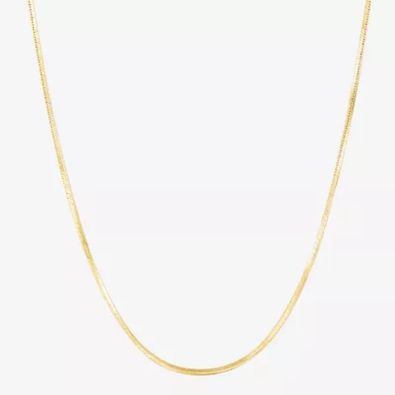 Made in Italy Womens 14K Gold Over Silver 24 Inch Snake Chain Necklace