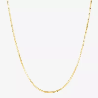 Made in Italy Womens 14K Gold Over Silver 24 Inch Snake Chain Necklace