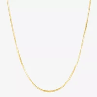 Made in Italy Womens 14K Gold Over Silver 24 Inch Snake Chain Necklace