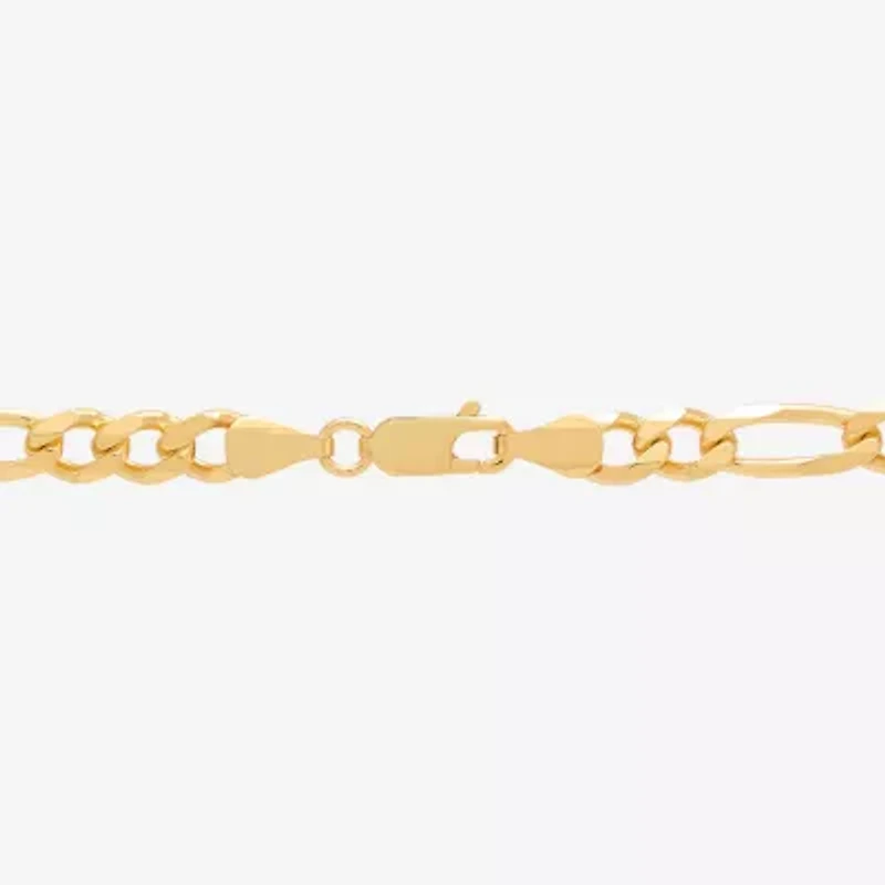 Made in Italy Mens 14K Gold Over Silver Inch Figaro Chain Necklace