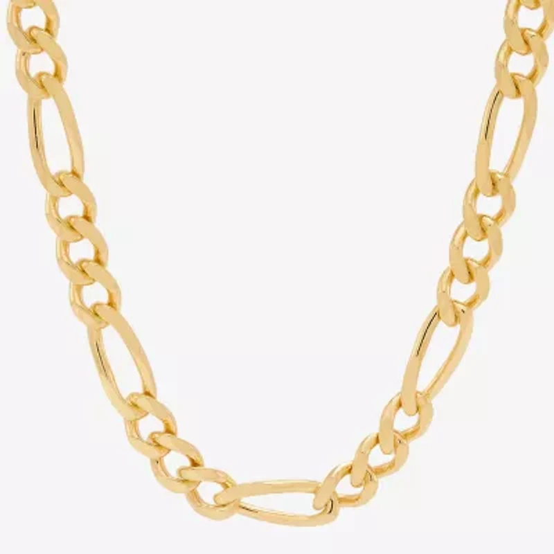 Made in Italy Mens 14K Gold Over Silver Inch Figaro Chain Necklace