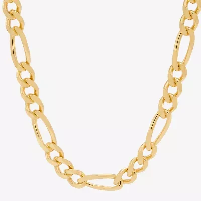 Made in Italy Mens 14K Gold Over Silver Inch Figaro Chain Necklace