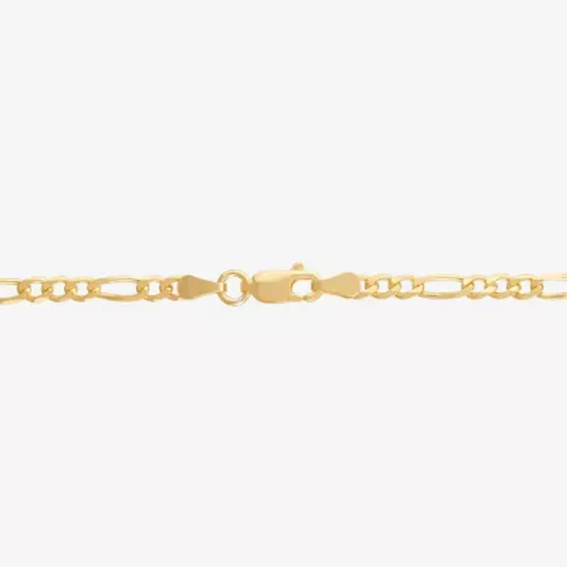 Made in Italy Unisex Adult 14K Gold Over Silver Inch Figaro Chain Necklace