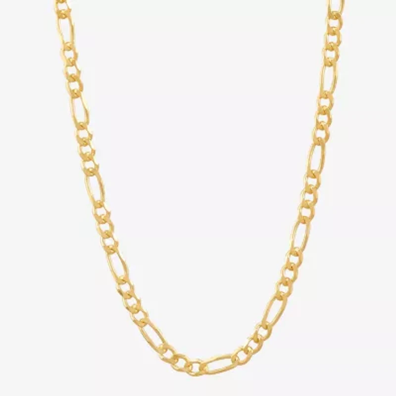 Made in Italy Unisex Adult 14K Gold Over Silver Inch Figaro Chain Necklace