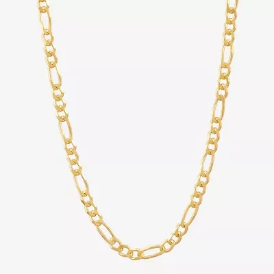 Made in Italy Unisex Adult 14K Gold Over Silver Inch Figaro Chain Necklace