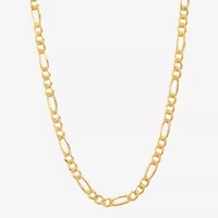 Made in Italy Unisex Adult 14K Gold Over Silver Inch Figaro Chain Necklace
