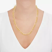 Made in Italy Unisex Adult 14K Gold Over Silver Inch Figaro Chain Necklace