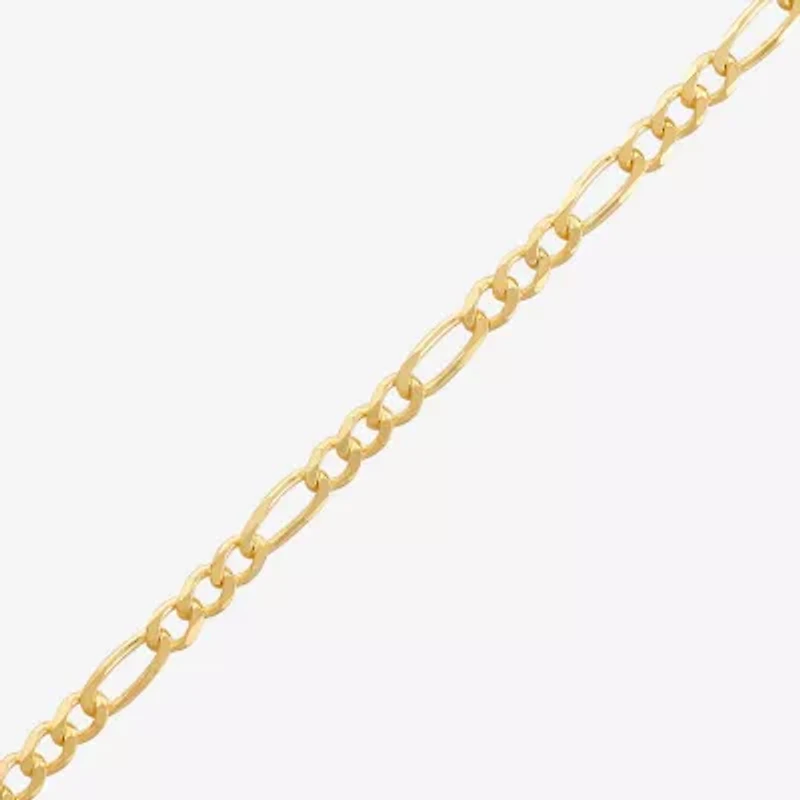 Made in Italy Unisex Adult 14K Gold Over Silver Inch Figaro Chain Necklace