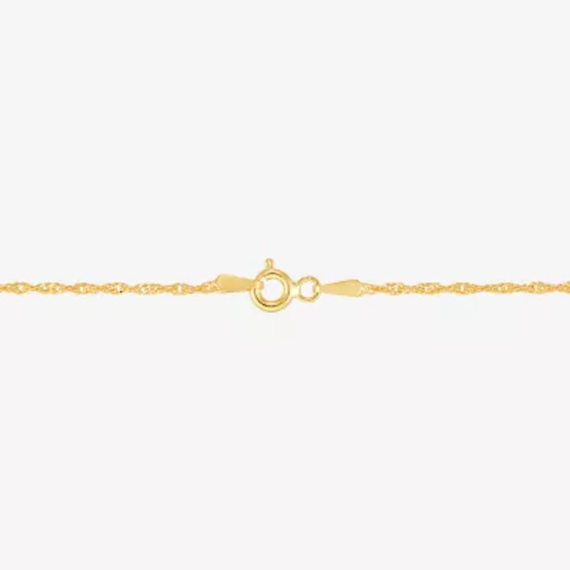 Made in Italy Womens 14K Gold Over Silver Inch Singapore Chain Necklace