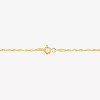 Made in Italy Womens 14K Gold Over Silver Inch Singapore Chain Necklace