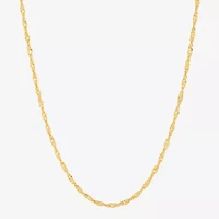 Made in Italy Womens 14K Gold Over Silver Inch Singapore Chain Necklace