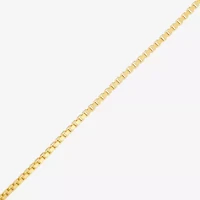 Made in Italy Womens 14K Gold Over Silver Inch Box Chain Necklace