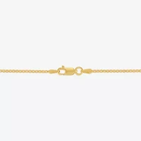 Made in Italy Womens 14K Gold Over Silver 24 Inch Box Chain Necklace