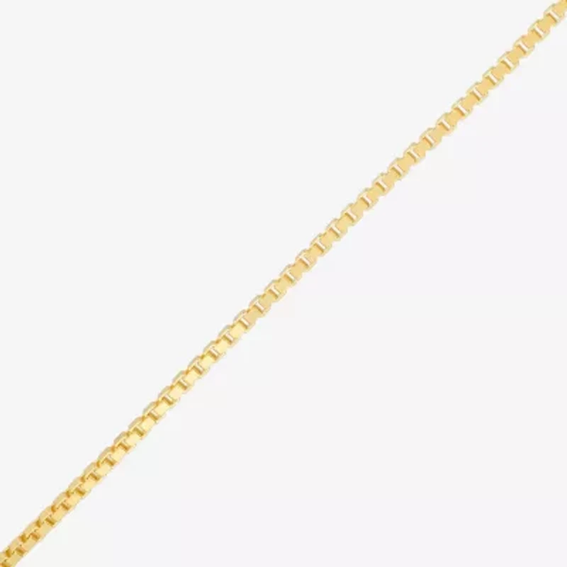 Made in Italy Womens 14K Gold Over Silver 24 Inch Box Chain Necklace