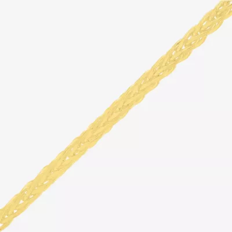 Made in Italy Womens 14K Gold Over Silver Inch Wheat Chain Necklace