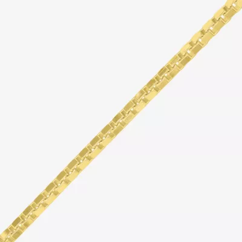 Made in Italy Unisex Adult 14K Gold Over Silver Inch Box Chain Necklace