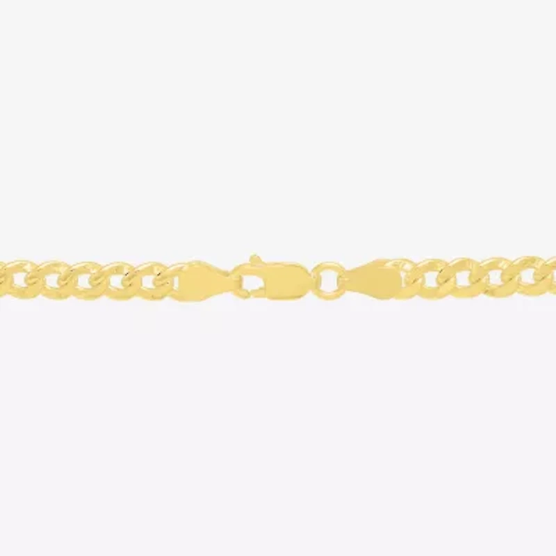 Made in Italy Womens 14K Gold Over Silver 22 Inch Curb Chain Necklace