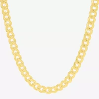 Made in Italy Womens 14K Gold Over Silver 22 Inch Curb Chain Necklace