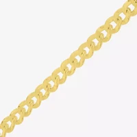 Made in Italy Womens 14K Gold Over Silver 22 Inch Curb Chain Necklace