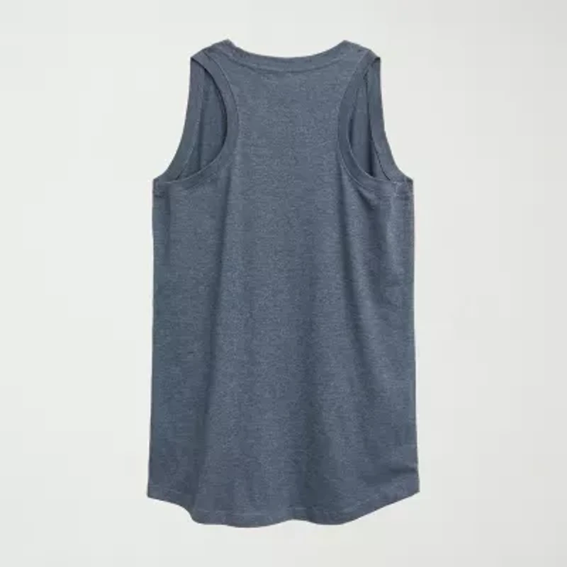 Florals For Spring Womens Crew Neck Sleeveless Tank Top