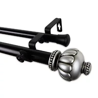 Rod Desyne Selma 1" Adjustable Double Curtain