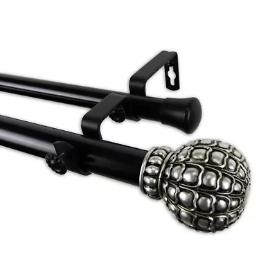 Rod Desyne Pod 1" Adjustable Double Curtain