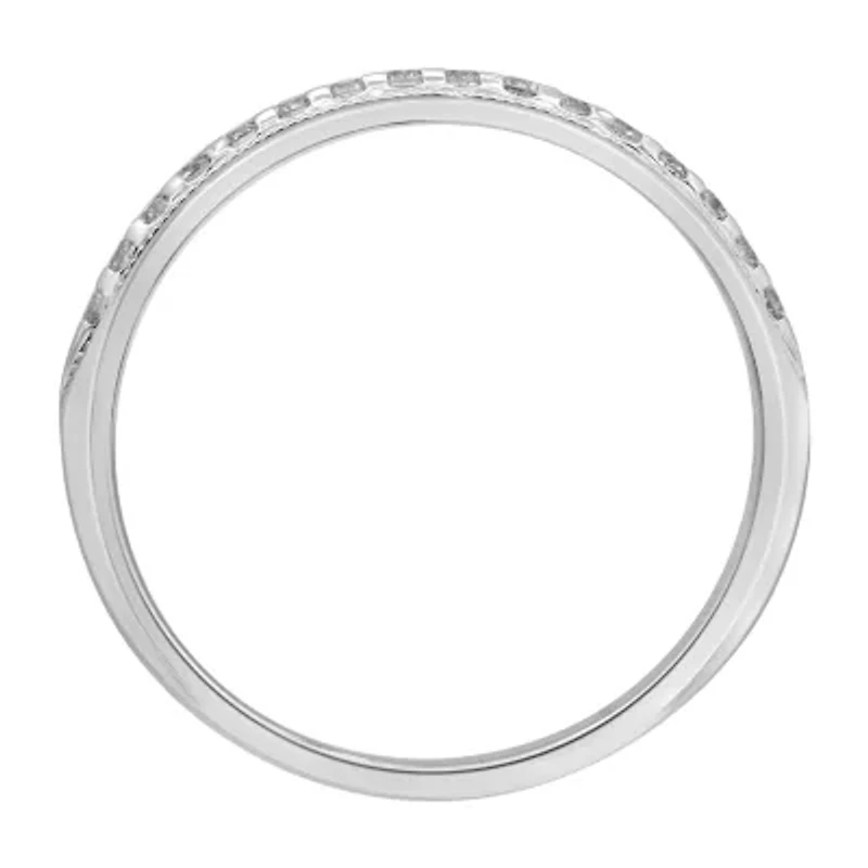 Mens 3MM 1/4 CT. T.W. Natural White Diamond 10K Gold Wedding Band