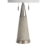Stylecraft Conical Driftwood Stamped Table Lamp