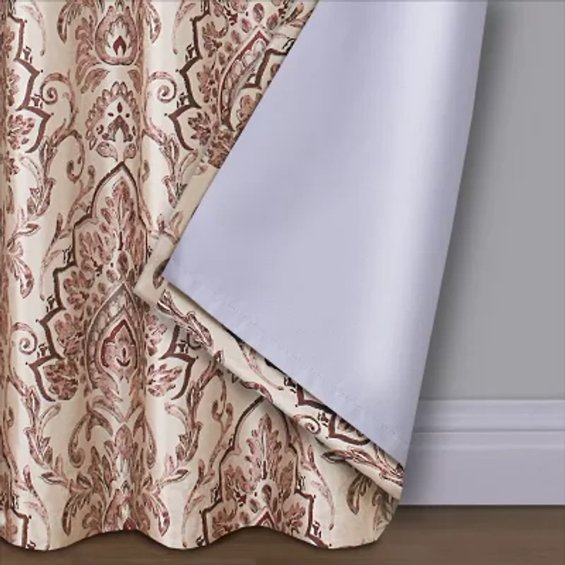 Max Blackout Mystique Print Rod Pocket 100% Single Curtain Panel