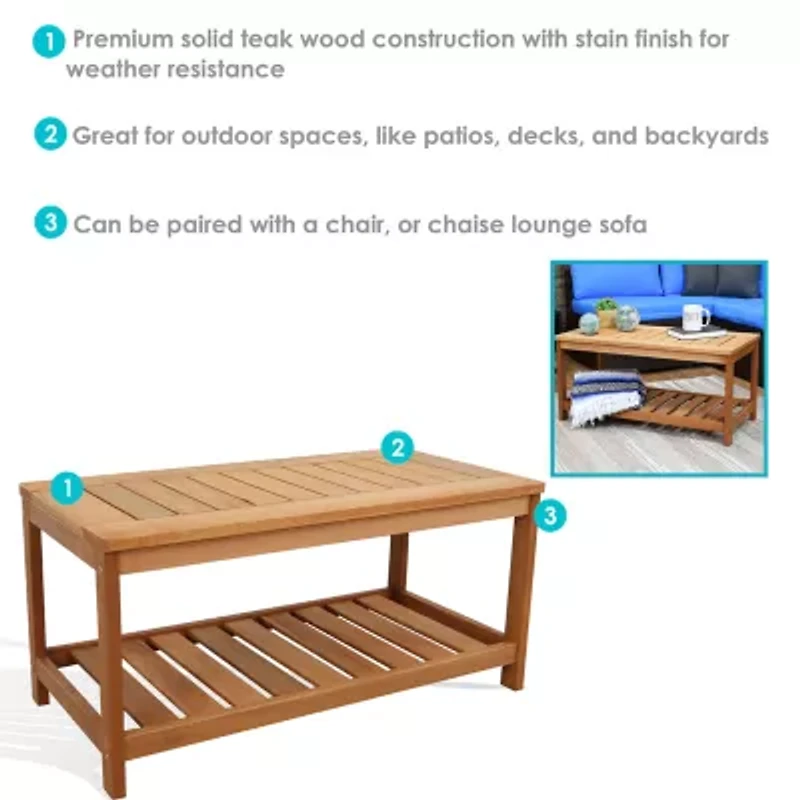 Sunnydaze Modern Coffee Table