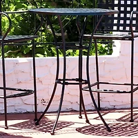Weather Resistant Iron Side Table