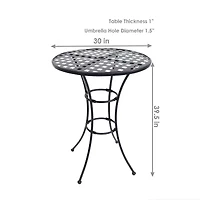 Weather Resistant Iron Side Table