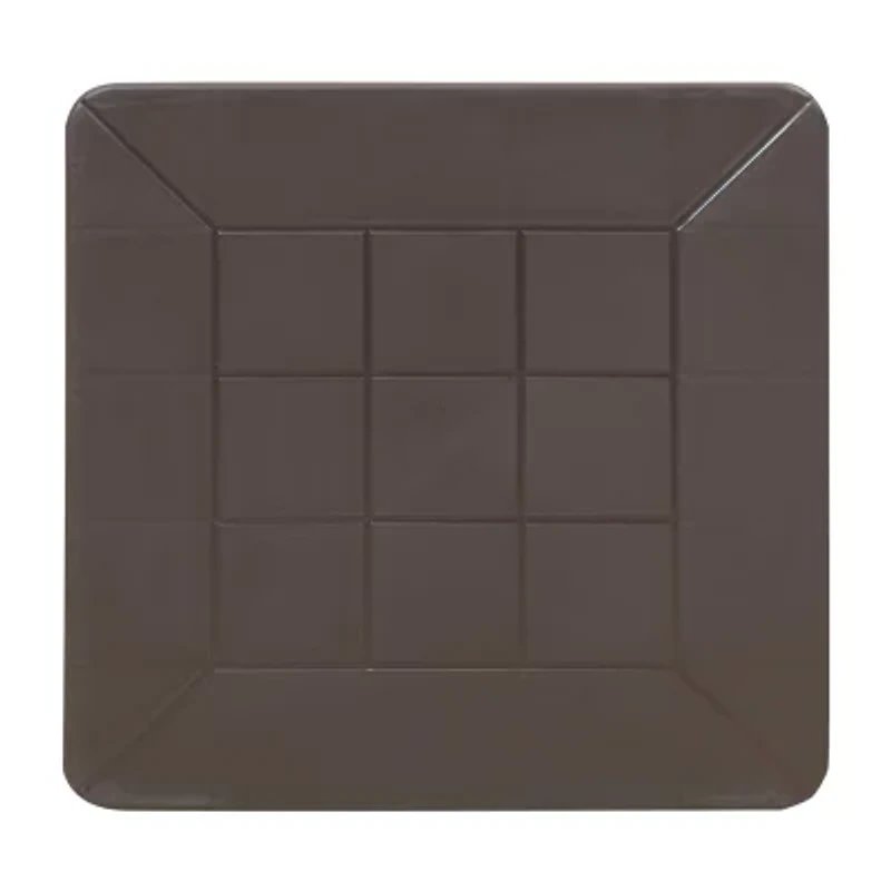 2pc Plastic Square Patio Side Table