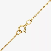 Disney Classics Girls Lab Created Cubic Zirconia 14K Gold 18 Inch Pendant Necklace