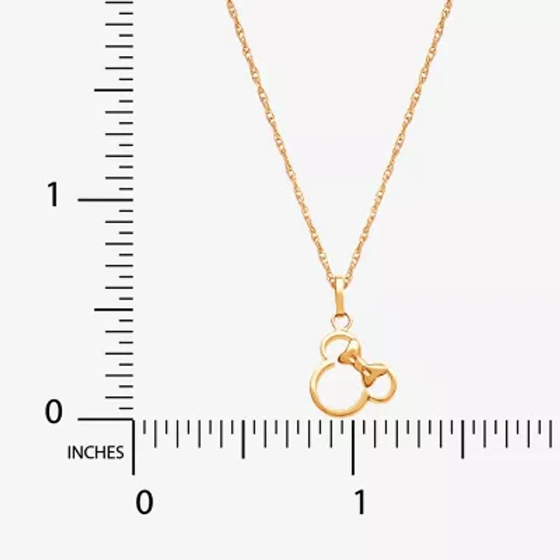 Disney Classics Girls 14K Gold 18 Inch Pendant Necklace