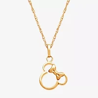 Disney Classics Girls 14K Gold 18 Inch Pendant Necklace