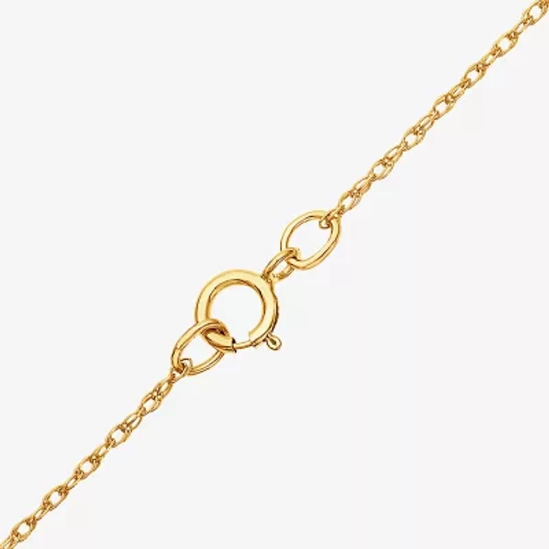 Girls 14K Gold Cross 15 Inch Pendant Necklace
