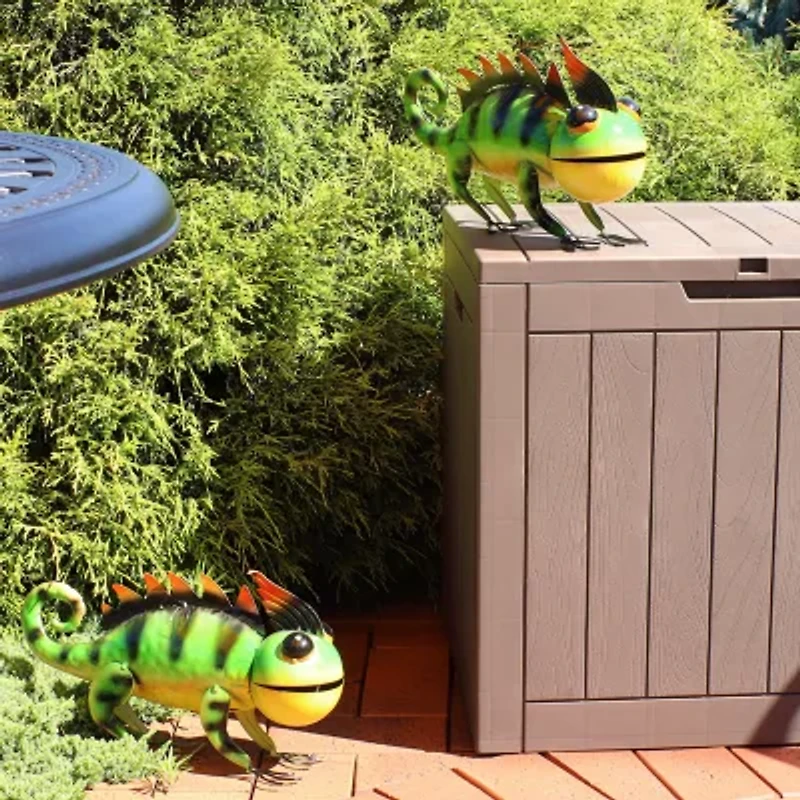 Net Health Shops Chameleon Outdoor Statue 2-pc. Metal Yard Art