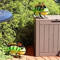 Net Health Shops Chameleon Outdoor Statue 2-pc. Metal Yard Art