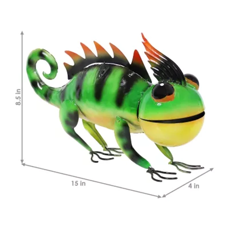 Net Health Shops Chameleon Outdoor Statue 2-pc. Metal Yard Art