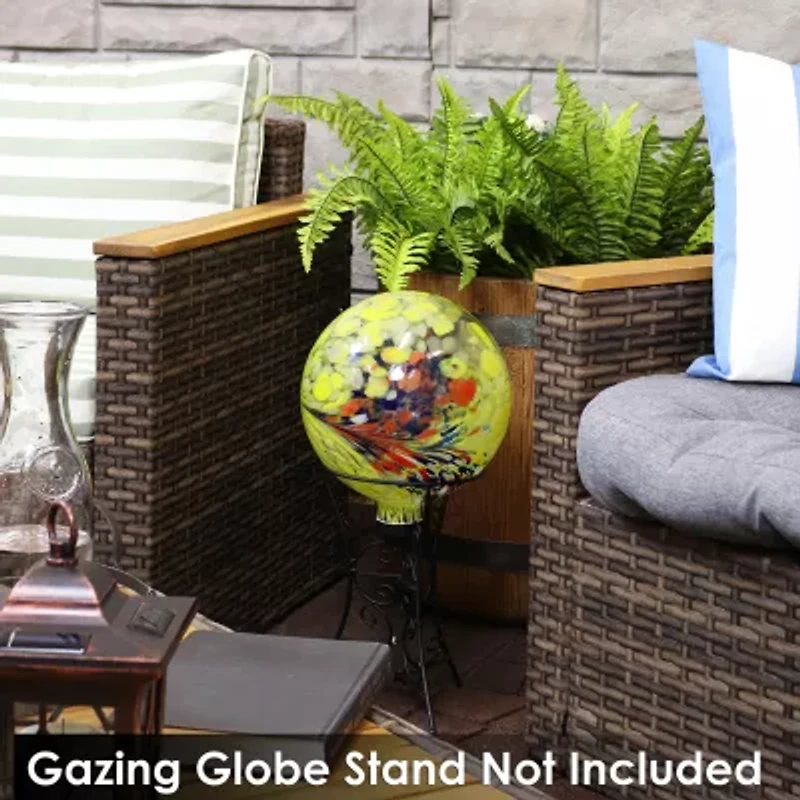 Net Health Shops Bright Summer Burst Gazing Globe - 10 In Glass Yard Art