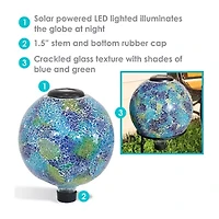 Net Health Shops Crackled Glass Gazing Ball - 10 Inch 2-pc. Yard Art