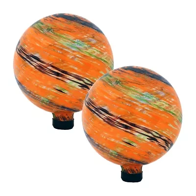 Net Health Shops Sunset Glass Gazing Globe - 10 Inch 2 pc. Yard Art